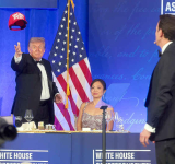 Trump mixes some jokes with barbs at  White House Correspondents dinner
